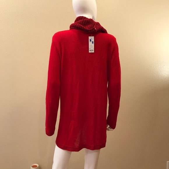 Apt 9 Red Tango Tunic Sweater With Infinity Scarf NEW Womens Plus Size 0X 14W - Picture 11 of 13